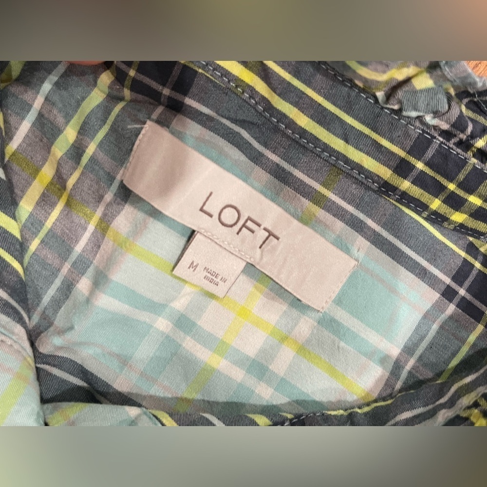 LOFT Multicolor Plaid Men's Shirt - Picture 8 of 10